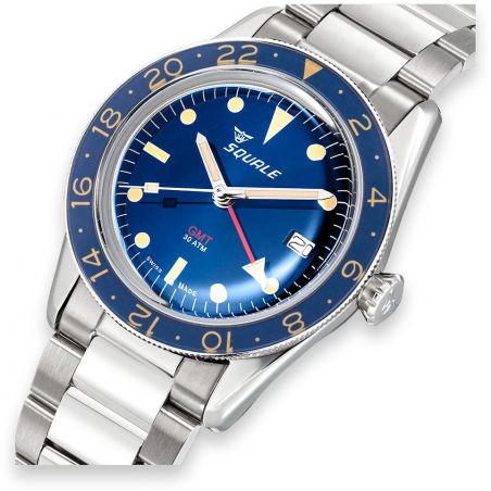 Montre Squale Sub-39 GMT Vintage Blue Steel