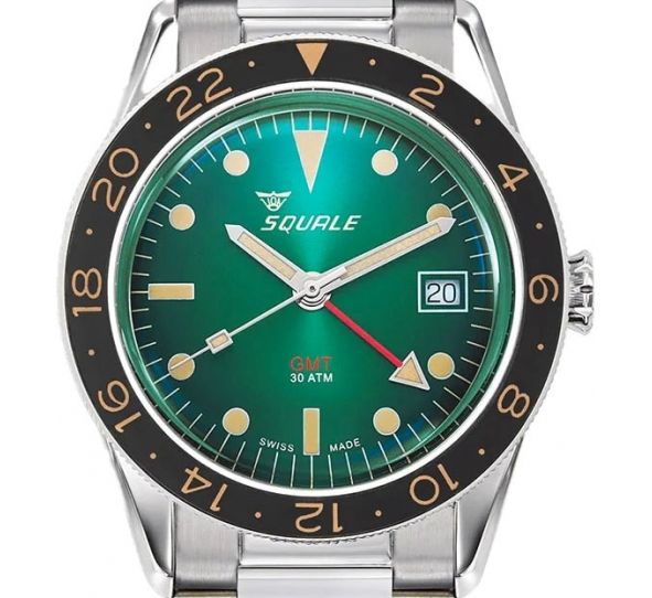 Montre Squale Sub-39 GMT Vintage Green Steel