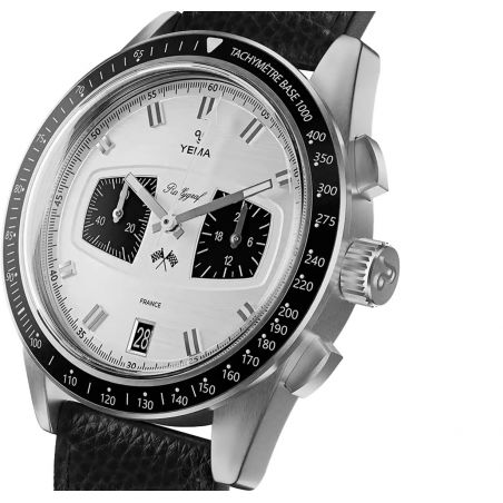 Montre Yema Rallygraf Meca-Quartz II Panda Cuir