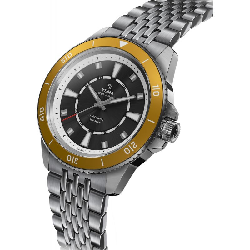 Montre Yema Sous Marine Jaune Steel