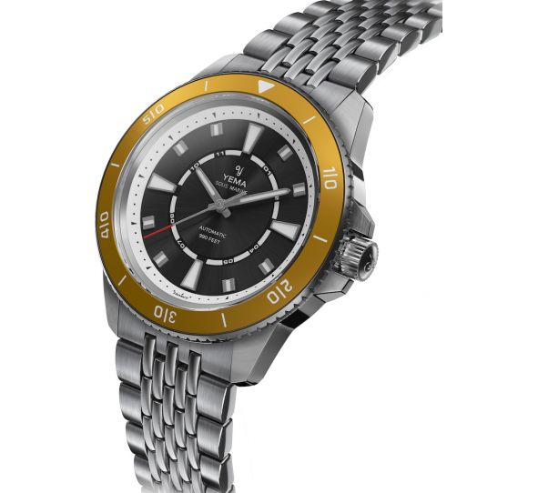 Montre Yema Sous Marine Jaune Steel