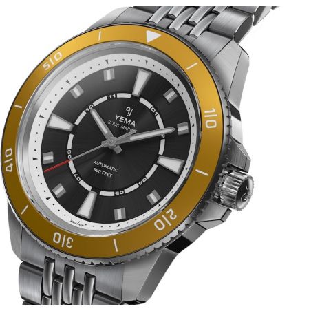 Montre Yema Sous Marine Jaune Steel