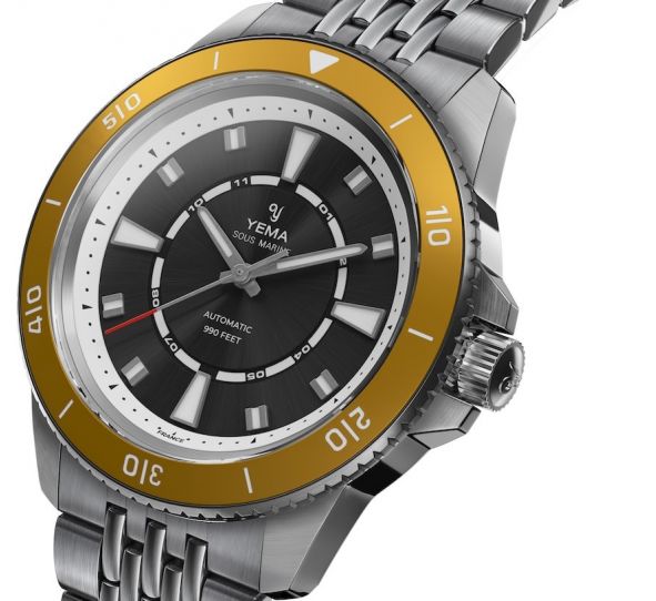 Montre Yema Sous Marine Jaune Steel