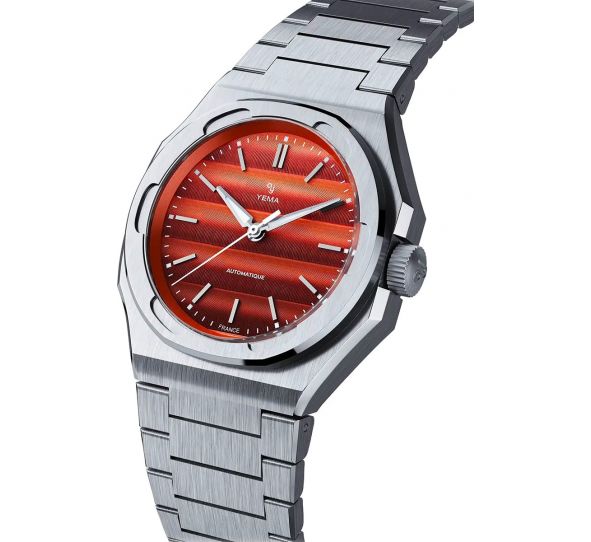 Montre Yema Wristmaster Traveller Orange YWTR24-RMS