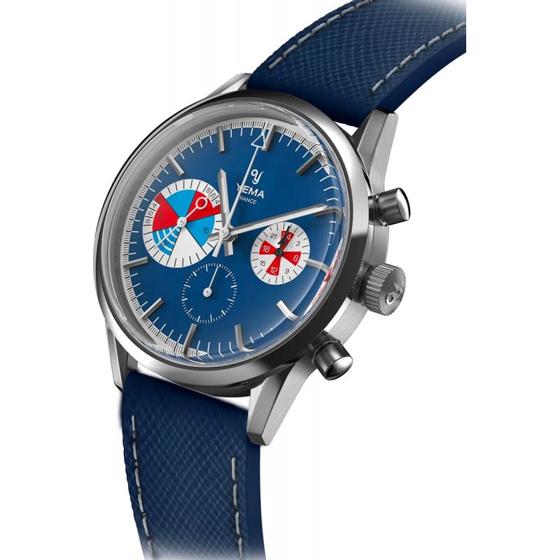 Montre Yema Yachtingraf Croisière Meca-Quartz Bleu