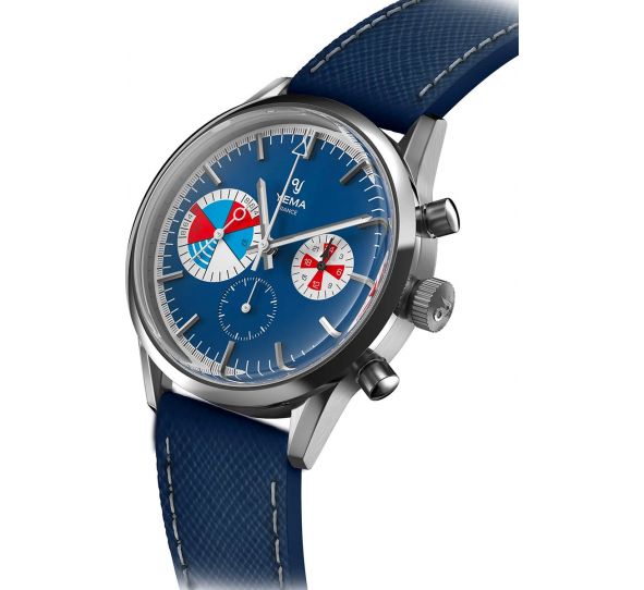 Montre Yema Yachtingraf Croisière Meca-Quartz Bleu