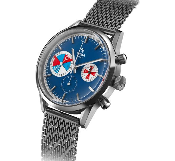 Montre Yema Yachtingraf Croisière Meca-Quartz Bleu