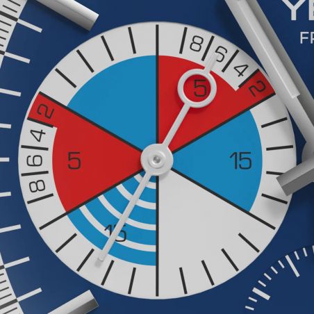 Montre Yema Yachtingraf Croisière Meca-Quartz Bleu