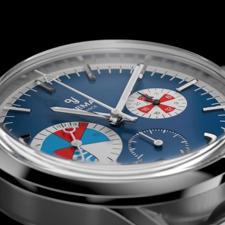 Montre Yema Yachtingraf Croisière Meca-Quartz Bleu