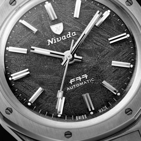 Montre Nivada Grenchen F77 Titanium Météorite Limited Edition 68008A77