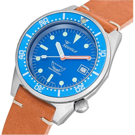 1521 Blue Blasted Leather- Squale