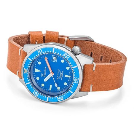 1521 Blue Blasted Leather- Squale