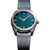 Montre Awake Sơn Mài Silver Leaf « Emerald »