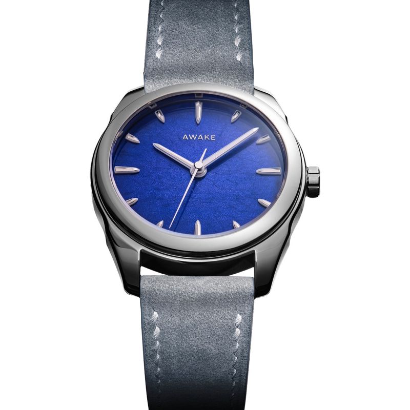 Montre Awake Sơn Mài Silver Leaf « Outre Bleu »