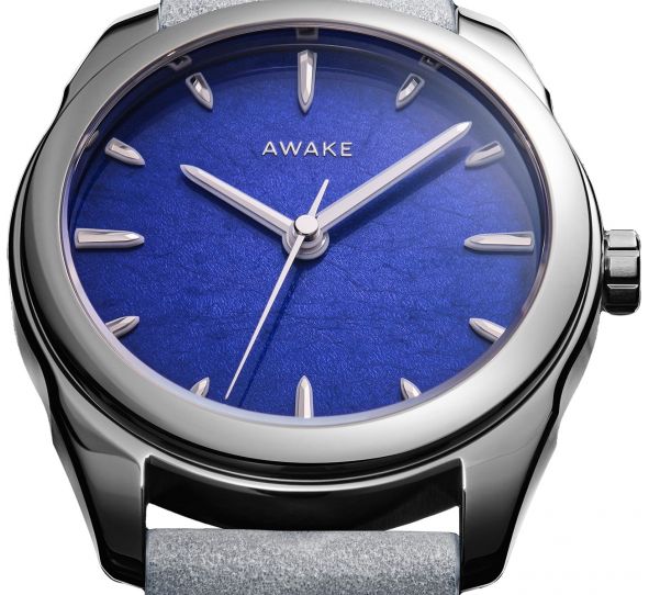 Montre Awake Sơn Mài Silver Leaf « Outre Bleu »