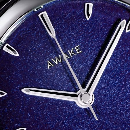 Montre Awake Sơn Mài Silver Leaf « Outre Bleu »