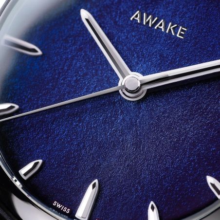 Montre Awake Sơn Mài Silver Leaf « Outre Bleu »