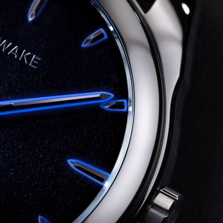 Montre Awake Sơn Mài Silver Leaf « Outre Bleu »