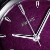 Montre Awake Sơn Mài Silver Leaf « Amethyst »