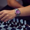 Montre Awake Sơn Mài Silver Leaf « Amethyst »