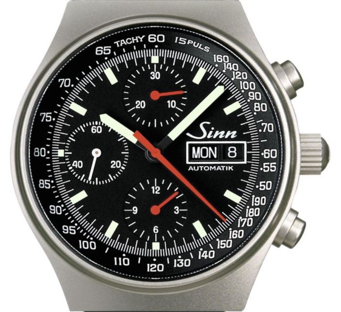 Chronograph 144 St Sa Silicon Strap - Sinn 