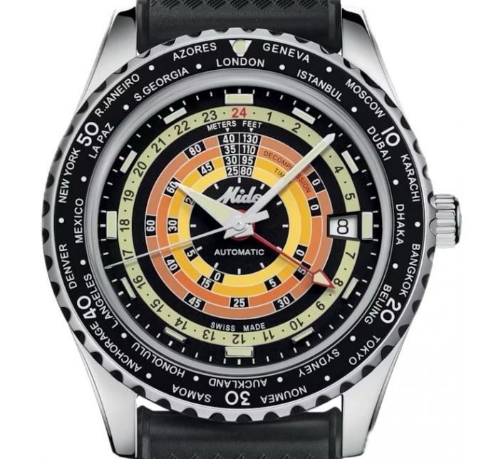 Montre Mido Ocean Star Decompression Worldtimer Black