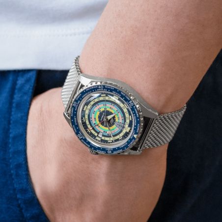 Montre Mido Ocean Star Decompression Worldtimer Blue