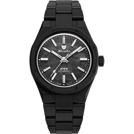 Montre Nivada Grenchen F77 Ceramic Black Météorite 68020A77