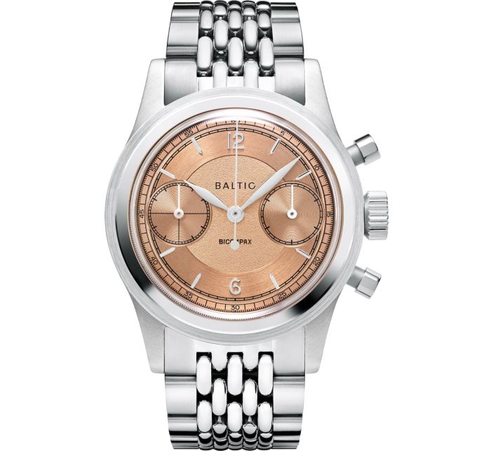 Montre Baltic Bicompax 003 Saumon / Acier