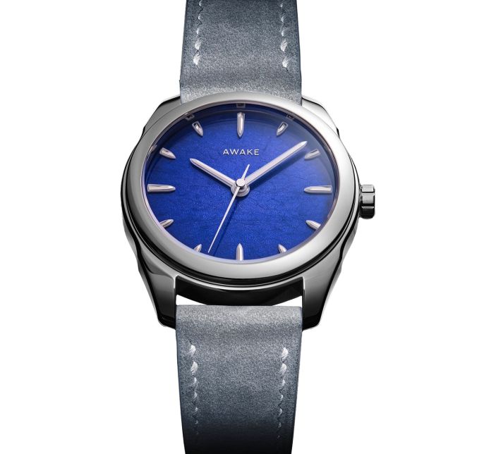 Montre Awake Sơn Mài Silver Leaf « Outre Bleu »