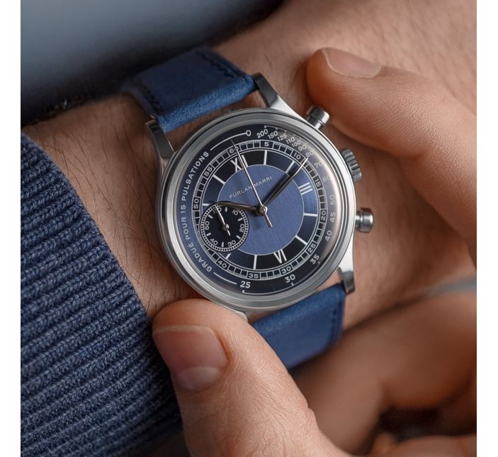 Cadran Plat Bleu 2 Tons Pour Montre Cupillard 55 - Pièce Horlogerie Neuve Sans étiquette, Marque Metaldecor