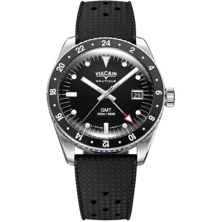 Montre Vulcain Skindiver Nautique GMT Black Luminova White