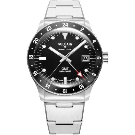 Montre Vulcain Skindiver Nautique GMT Black Luminova White