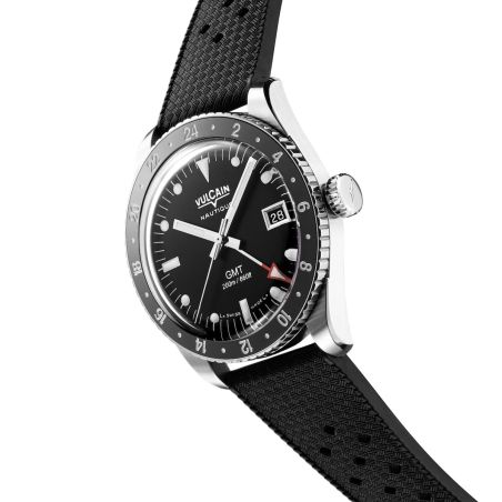 Montre Vulcain Skindiver Nautique GMT Black Luminova White