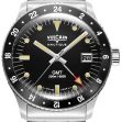 Montre Vulcain Skindiver Nautique GMT Black Luminova Beige