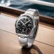 Montre Vulcain Skindiver Nautique GMT Black Luminova Beige