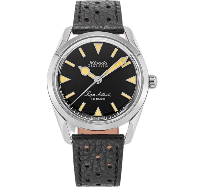 Montre Nivada Grenchen Super Antarctic 35mm Black Beige 35013M