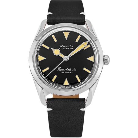 Montre Nivada Grenchen Super Antarctic 35mm Black Beige 35013M