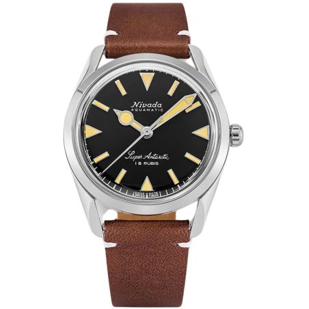 Montre Nivada Grenchen Super Antarctic 35mm Black Beige 35013M