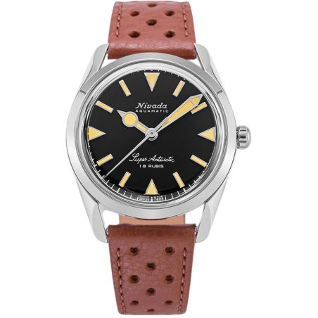 Montre Nivada Grenchen Super Antarctic 35mm Black Beige 35013M
