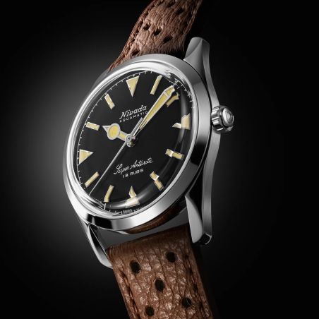 Montre Nivada Grenchen Super Antarctic 35mm Black Beige 35013M
