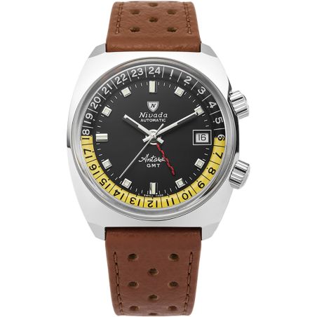 Montre Nivada Grenchen Antarctic GMT Black 32043A