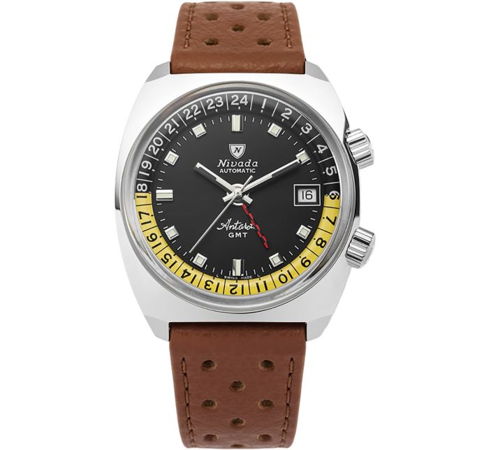 Montre Nivada Grenchen Antarctic GMT Black 32043A