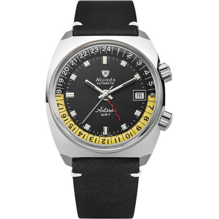 Montre Nivada Grenchen Antarctic GMT Black 32043A