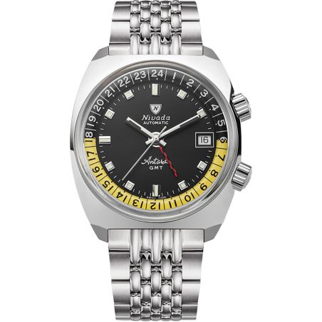 Montre Nivada Grenchen Antarctic GMT Black 32043A