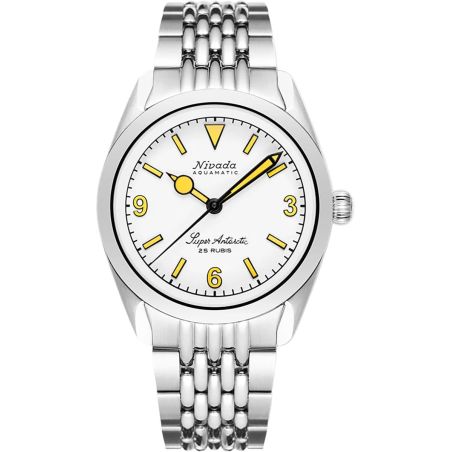 Montre Nivada Grenchen Super Antarctic 3.6.9 White Beige 32066A