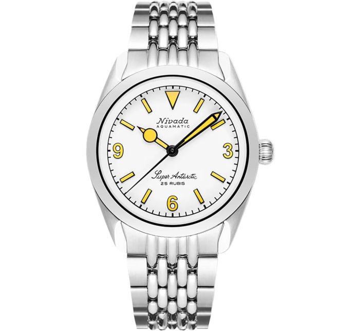 Montre Nivada Grenchen Super Antarctic 3.6.9 White Beige 32066A