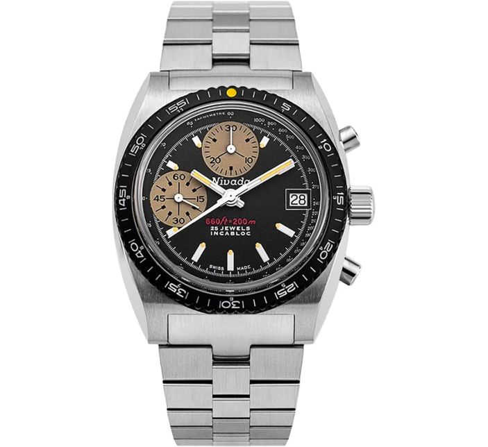 Montre Nivada Grenchen Chronograph Yellow 77001A