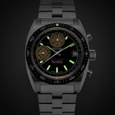 Montre Nivada Grenchen Chronograph Yellow 77001A