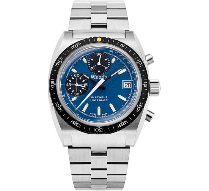 Montre Nivada Grenchen Chronograph Blue 77003A